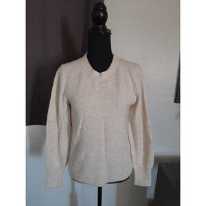 Banana Republic Beige Long Sleeve Sweater Size XS Wool Preppy Office Wear Ribbed